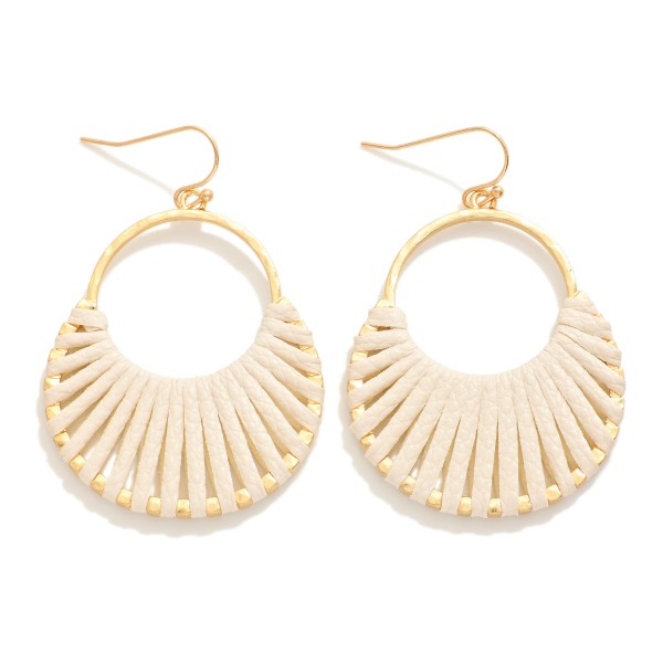 Wholesale woven Leather Drop Earrings L