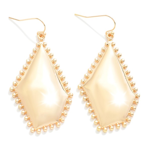 Wholesale metal Studded Geometric Drop Earrings L