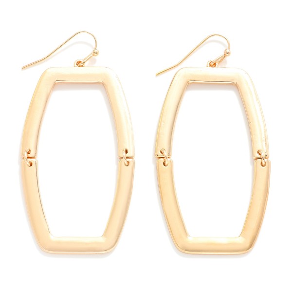 Wholesale linked Metal Angular Arches Drop Earrings L
