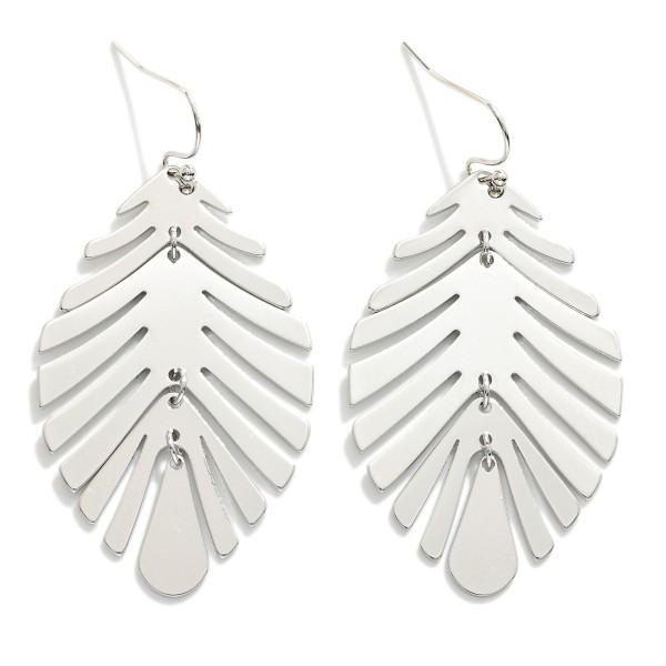 Wholesale metal Leaf Drop Earrings L