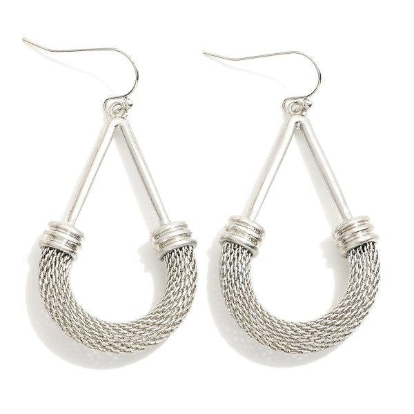 Wholesale metal Teardrop Earrings Metal Mesh Detail L
