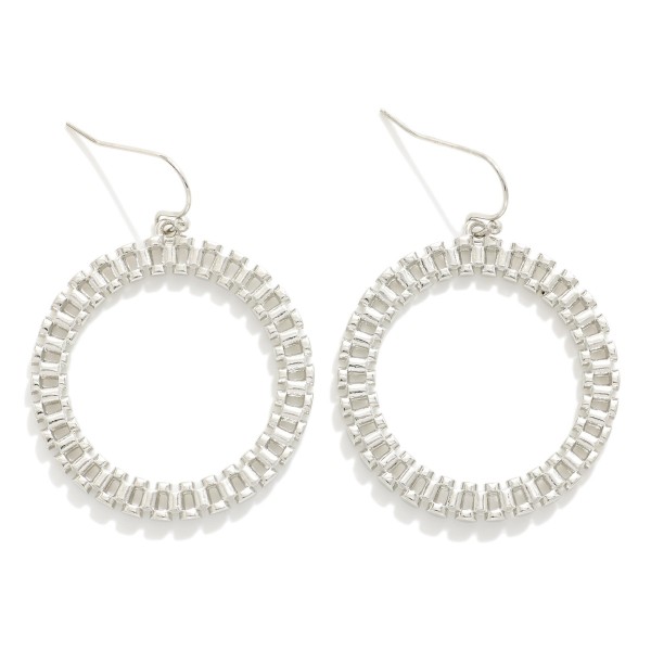 Wholesale metal Watchband Drop Hoop Earrings L