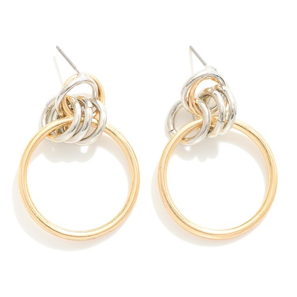 Wholesale metal Post Drop Hoop Earrings Multi Hoop Post L