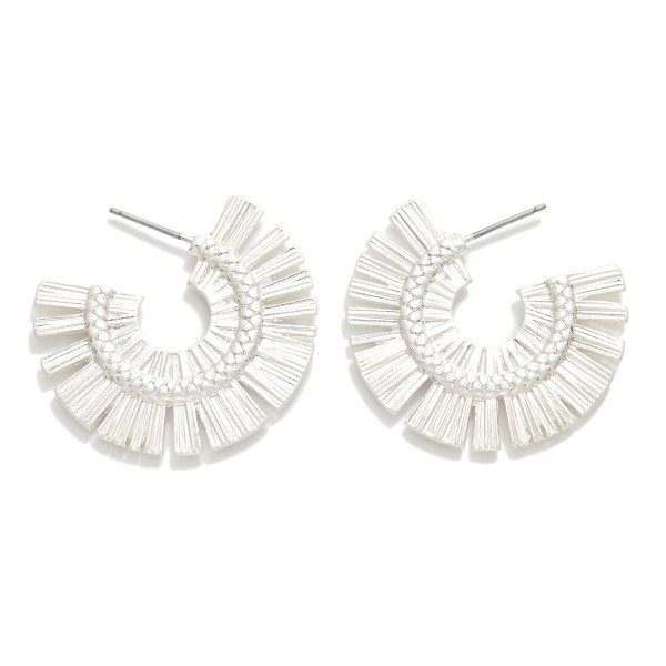 Wholesale fanned Metal Hoop Earrings D