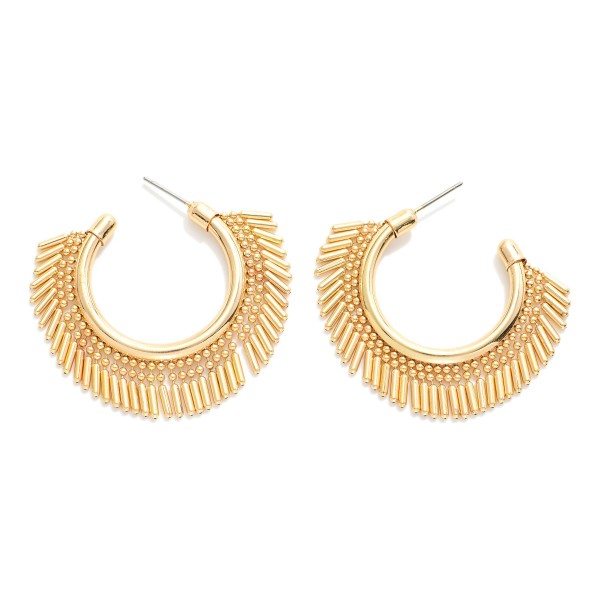 Wholesale metal Ball Chain Tassel Hoop Earrings D