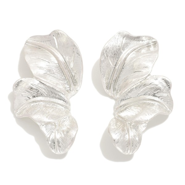 Wholesale metal Leaves Post Drop Earrings L