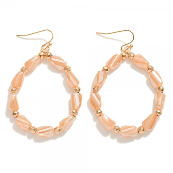 Wholesale faceted Beads Loop Drop Earrings L