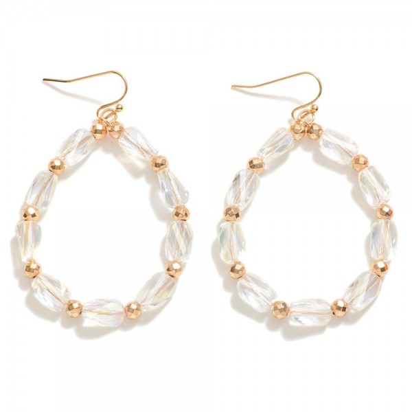 Faceted Beads Loop Drop Earrings

- Approximately 2" L