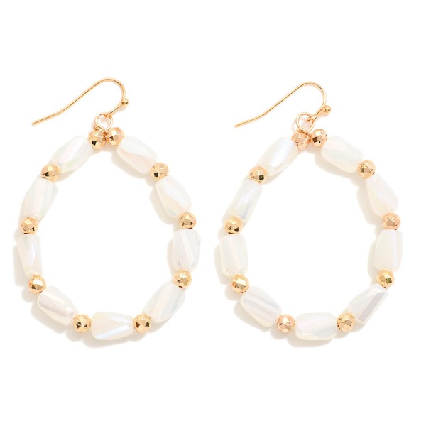 Wholesale faceted Beads Loop Drop Earrings L