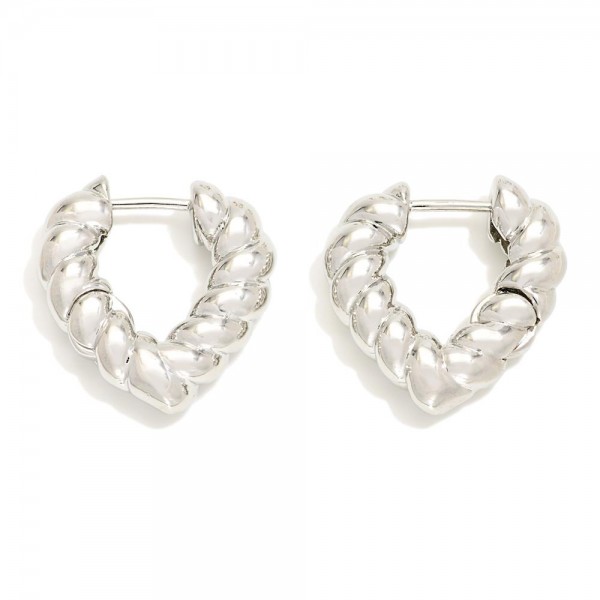 Wholesale do Everything Love Twisted Metal Heart Earrings Brass Base Hypoallerge