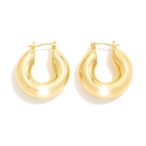 Wholesale do Everything Love Chunky Metal Hoop Earrings Brass Base Hypoallergeni