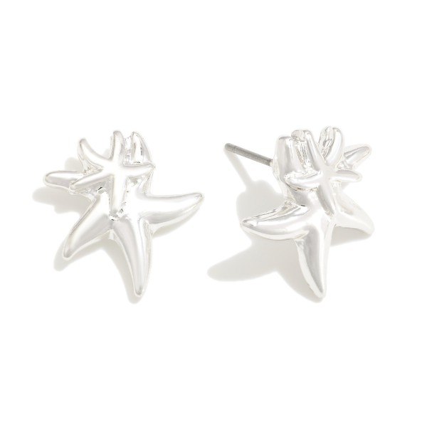 Wholesale metal Starfish Stud Earrings W
