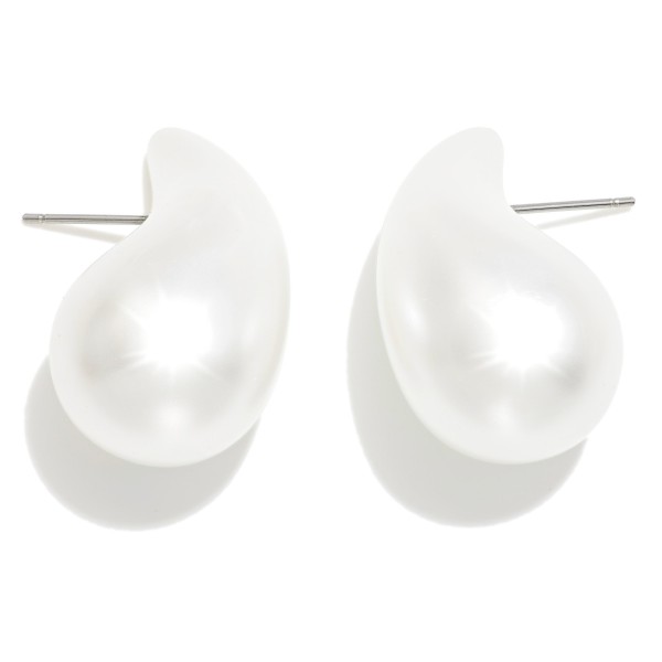 Wholesale pearlescent Teardrop Post Drop Earrings L