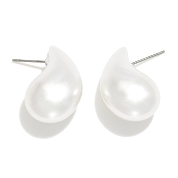 Wholesale pearlescent Teardrop Post Drop Earrings L