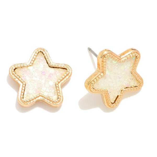 Wholesale glitter Star Stud Earrings W