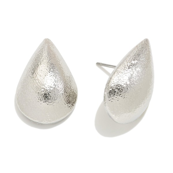 Wholesale textured Metal Teardrop Earrings L