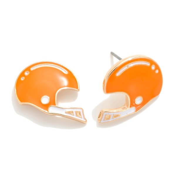 Painted Metal Football Helmet Stud Earrings

- Approximately .5" L