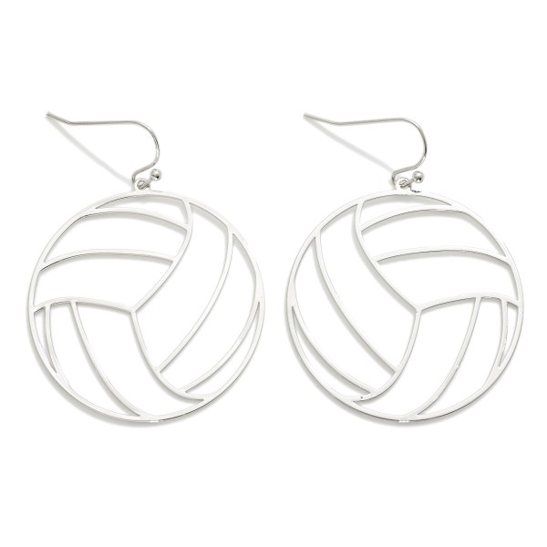 Wholesale metal Volleyball Outline Drop Earrings L