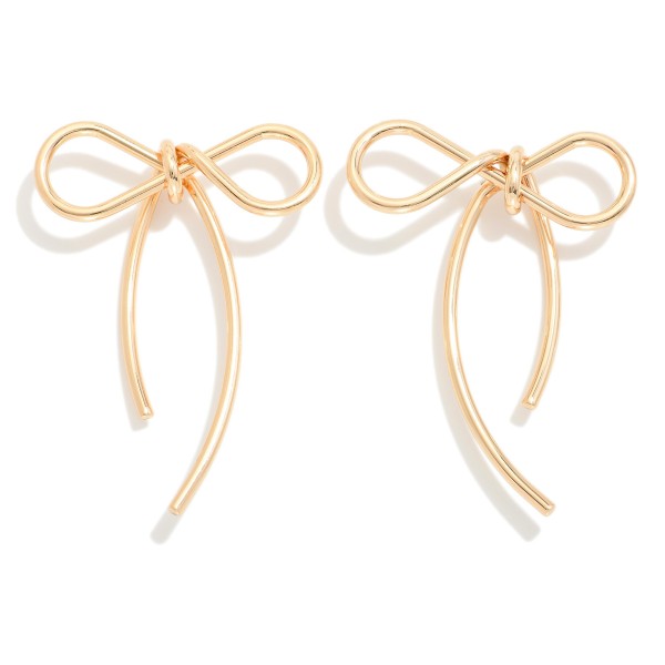Wholesale metal Wire Bow Earrings L