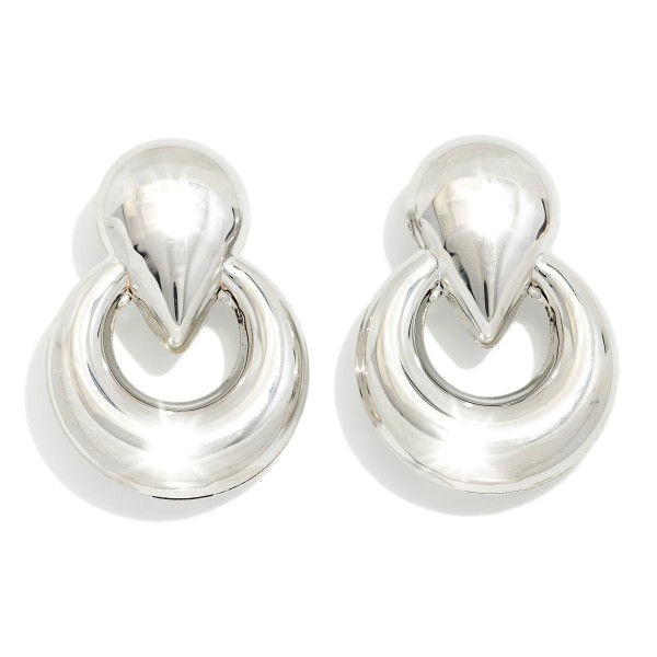 Wholesale hollow Metal Door Knocker Post Drop Earrings L