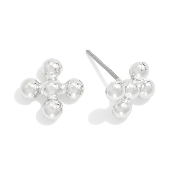 Wholesale simple Dainty Studded Cross Stud Earrings L