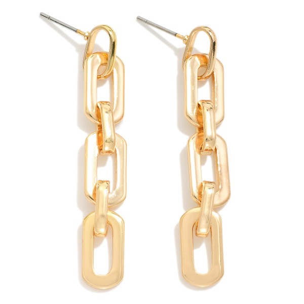 Wholesale metal Pressed Chain Link Drop Earrings L