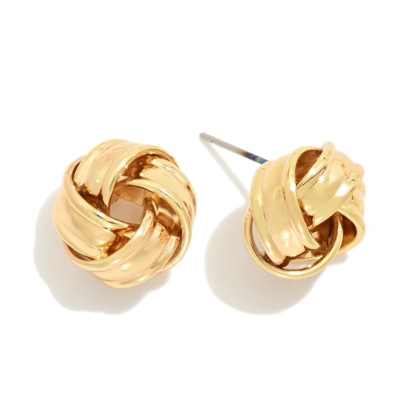 Wholesale metal Infinity Knot Stud Earrings D