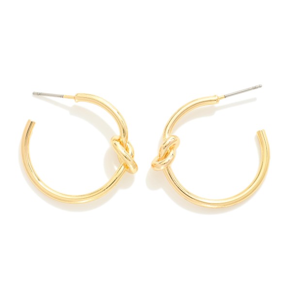 Wholesale metal Knot Hoop Earrings D