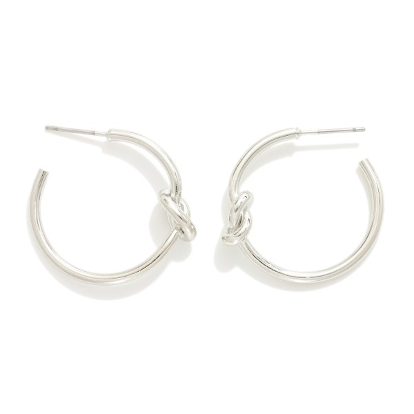 Wholesale metal Knot Hoop Earrings D