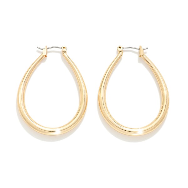 Wholesale simple Tapered Hollow Brass Hoop Earrings Brass Base Hypoallergenic L
