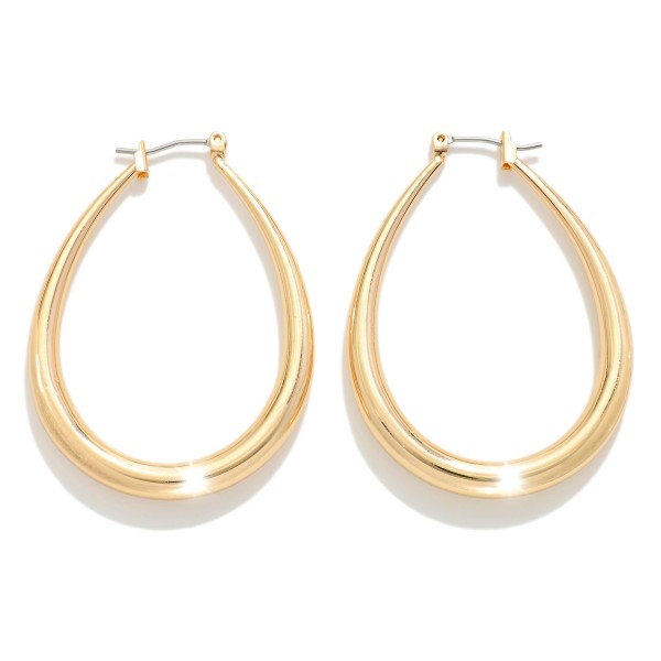 Wholesale tapered Hollow Brass Hoop Earrings Brass Base Hypoallergenic L