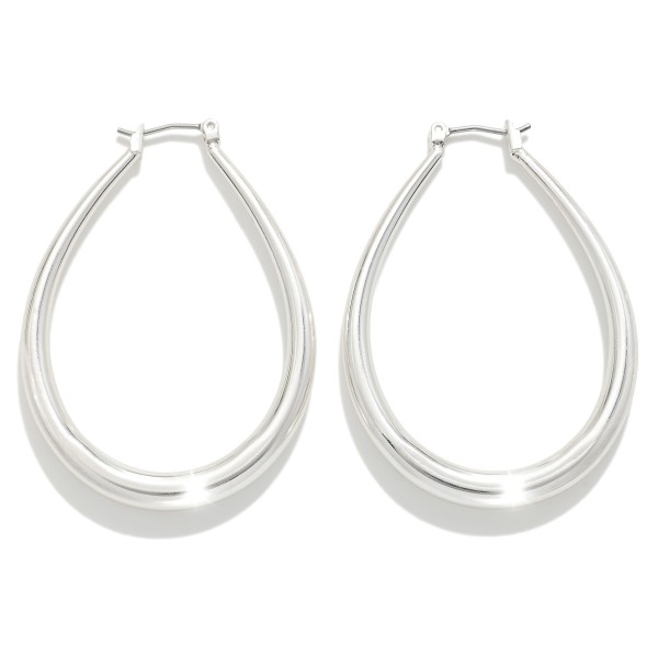 Wholesale tapered Hollow Brass Hoop Earrings Brass Base Hypoallergenic L