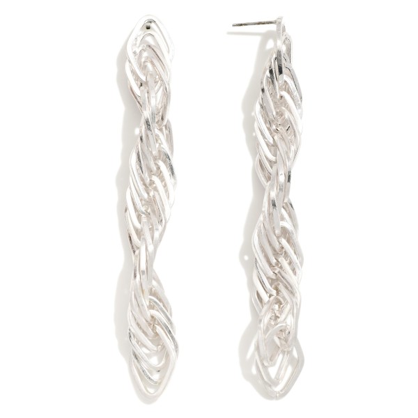 Wholesale twisted Chain Link Drop Earrings L