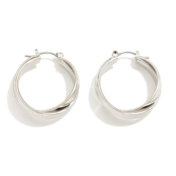Wholesale interlaced Metal Hoop Earrings D