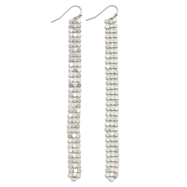Wholesale long Pressed Metal Stud Chain Tassel Earrings L