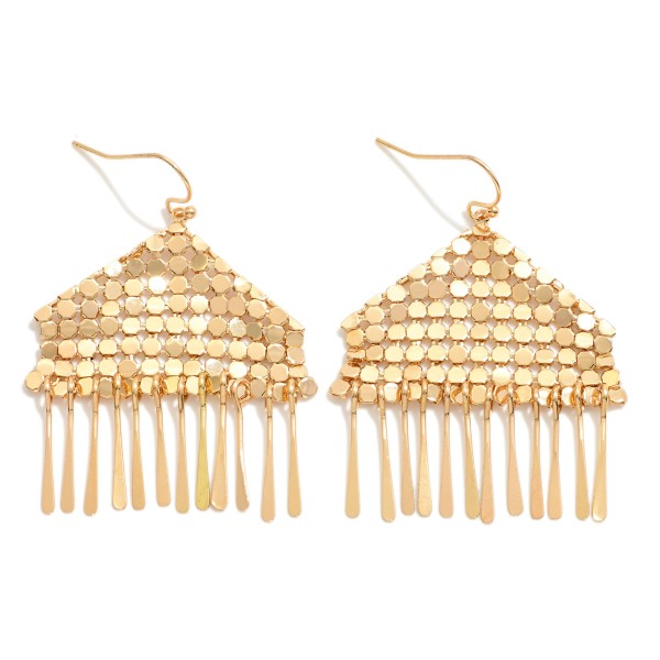 Wholesale metal Mesh Drop Earrings Metal Tassels L