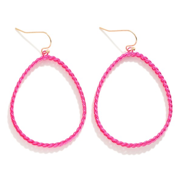 Wholesale braided Metal Wire Teardrop Drop Earrings L