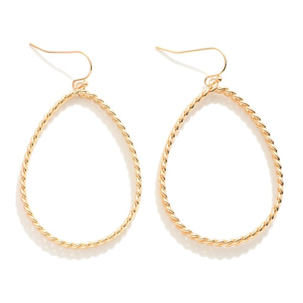 Wholesale braided Metal Wire Teardrop Drop Earrings L