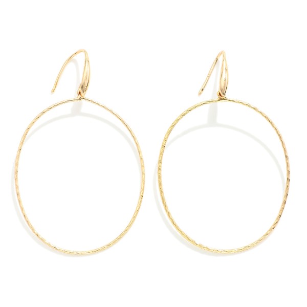 Wholesale twisted Metal Wire Oval Drop Earrings L