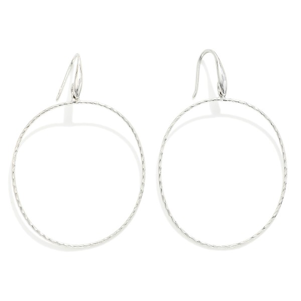 Wholesale twisted Metal Wire Oval Drop Earrings L