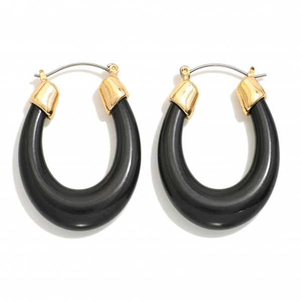 Wholesale tapered Acetate Loop Hoop Earrings L