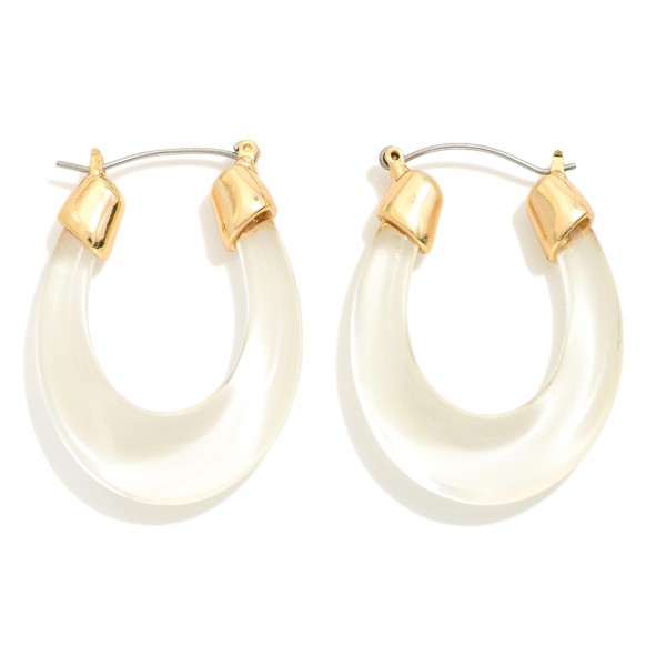 Wholesale tapered Acetate Loop Hoop Earrings L