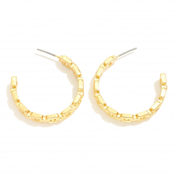 Wholesale metal Chain Link Hoop Earrings D