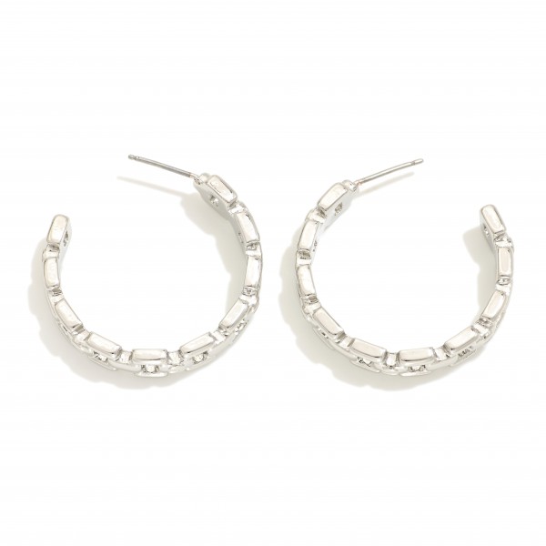 Wholesale metal Chain Link Hoop Earrings D