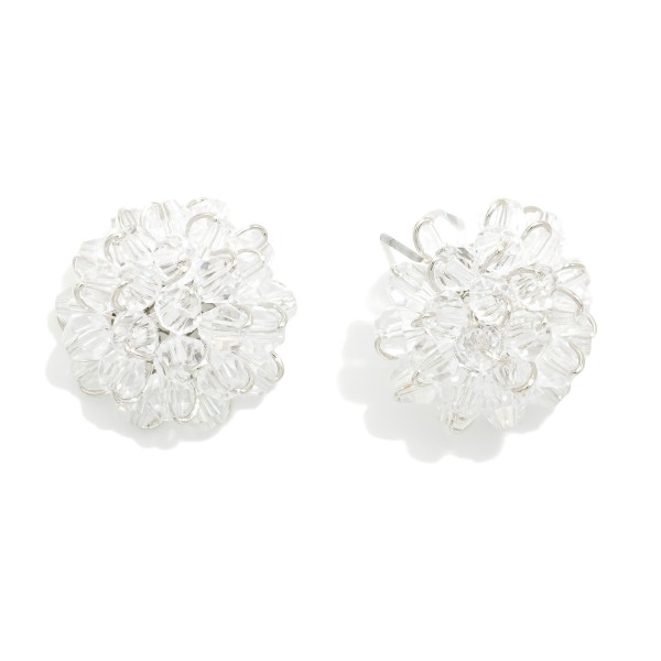 Wholesale faceted Bead Cluster Oversized Stud Earrings D