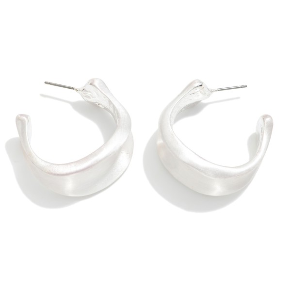 Wholesale metal Tapered Curl Hoop Earrings D