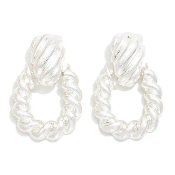 Wholesale twisted Metal Rope Door Knocker Drop Earrings L