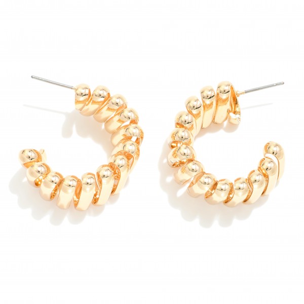 Wholesale metal Spiral Hoop Earrings D
