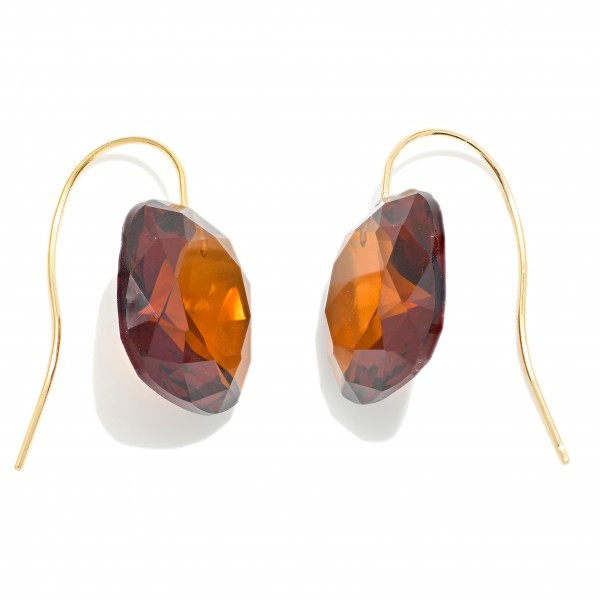 Wholesale cushion Square Cut Glass Crystal Drop Earrings L