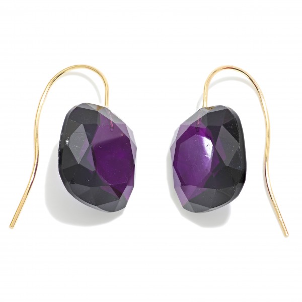 Wholesale cushion Square Cut Glass Crystal Drop Earrings L